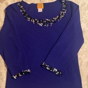 Purple Sequin Embellished Top